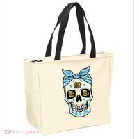 Oktoberfest Skull Bandana German Bavarian Festival Mom Tote Bag thumb 2