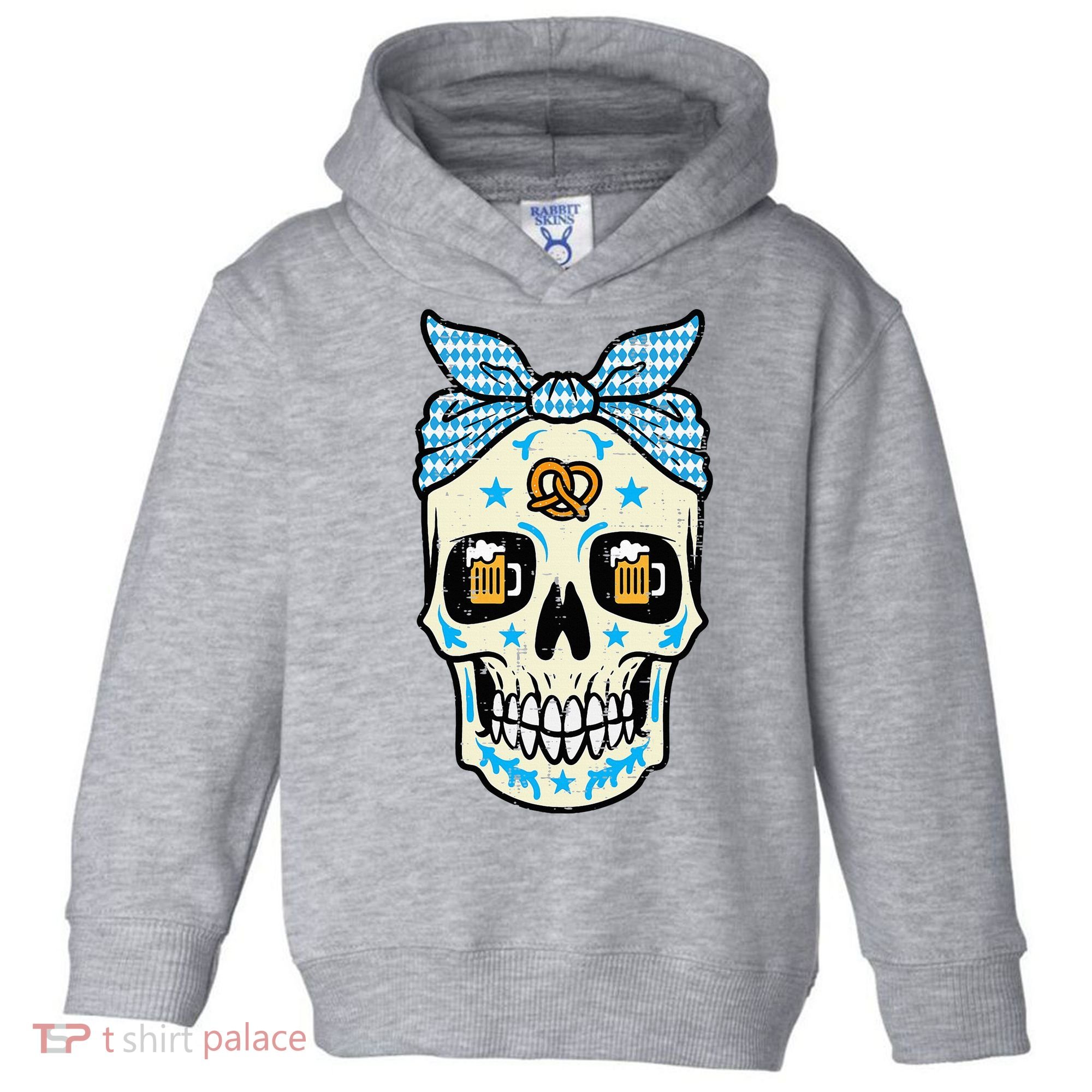 Oktoberfest Skull Bandana German Bavarian Festival Mom Toddler Hoodie