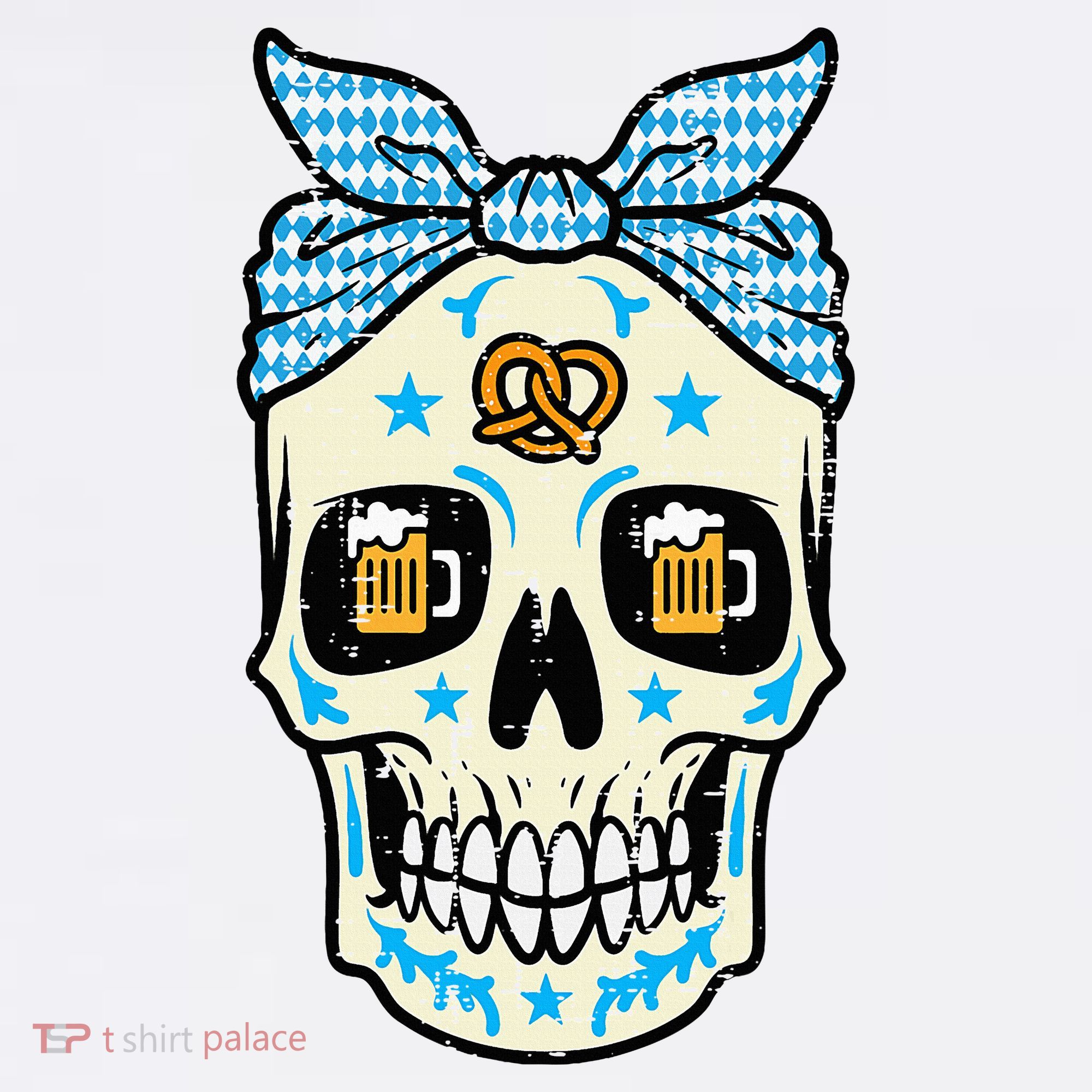 Oktoberfest Skull Bandana German Bavarian Festival Mom Doggie Tank