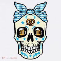 Oktoberfest Skull Bandana German Bavarian Festival Mom Sweatshirt thumb 3