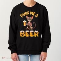 Oriental Shorthair Cat Bavarian Drinking Beer Purr Me A Beer Women's Sweatshirt thumb 0