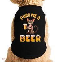 Oriental Shorthair Cat Bavarian Drinking Beer Purr Me A Beer Doggie Tank thumb 0