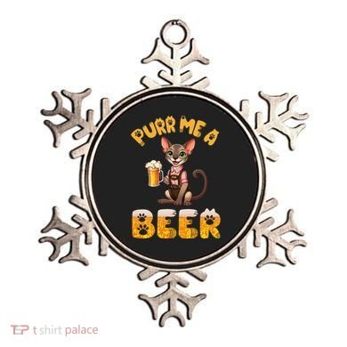 Oriental Shorthair Cat Bavarian Drinking Beer Purr Me A Beer Ornament