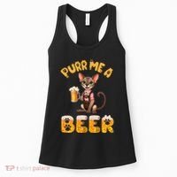 Oriental Shorthair Cat Bavarian Drinking Beer Purr Me A Beer Women's Tank Top thumb 0