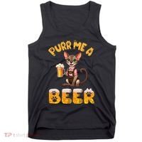 Oriental Shorthair Cat Bavarian Drinking Beer Purr Me A Beer Tank Top thumb 0
