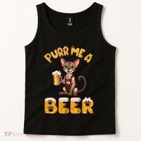 Oriental Shorthair Cat Bavarian Drinking Beer Purr Me A Beer Tank Top thumb 2