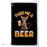 Oriental Shorthair Cat Bavarian Drinking Beer Purr Me A Beer Golf Towel thumb 0