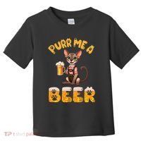 Oriental Shorthair Cat Bavarian Drinking Beer Purr Me A Beer Toddler T-Shirt thumb 0