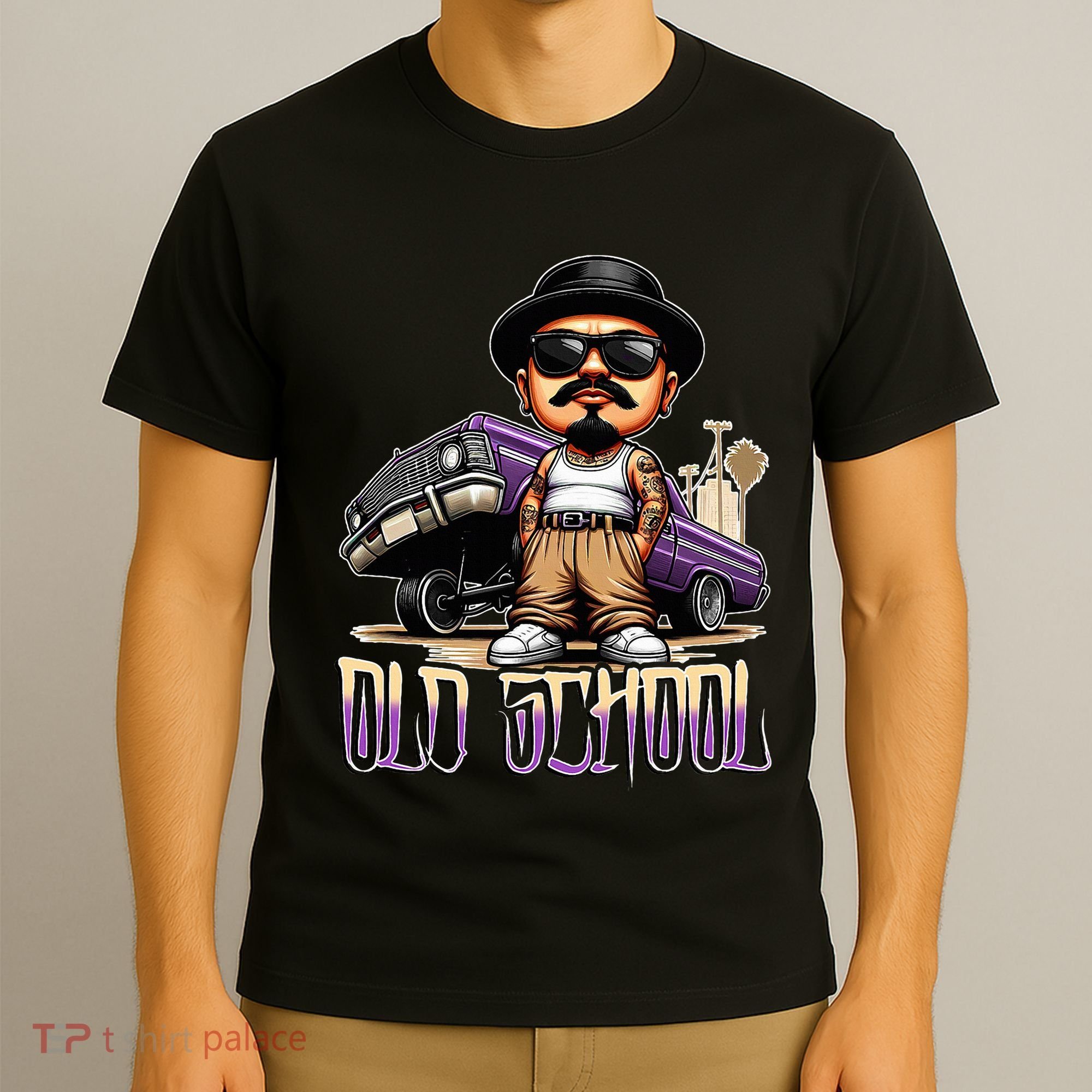 Old School Chicano Lowrider Art Homie Chicano Clothing T-Shirt