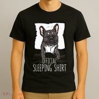 of.ficial sleeping cute french bulldog dog nightgown  T-Shirt thumb 3