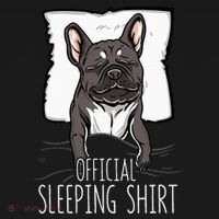 of.ficial sleeping cute french bulldog dog nightgown  T-Shirt thumb 7
