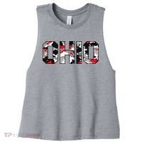 Ohio State Camo Women's Racerback Cropped Tank thumb 0