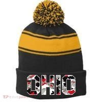Ohio State Camo Stripe Pom Pom Beanie thumb 0