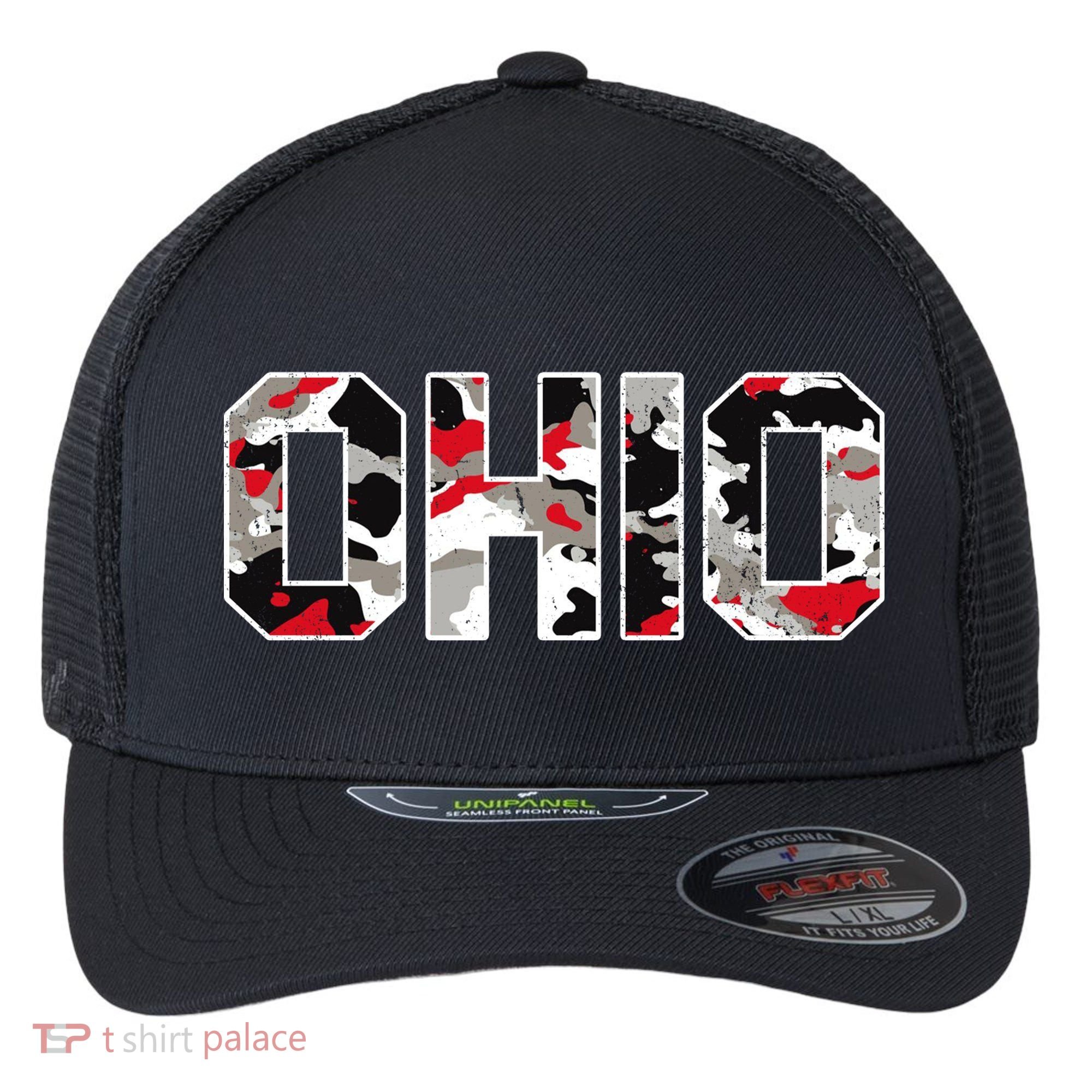 Ohio State Camo Flexfit Unipanel Trucker Cap