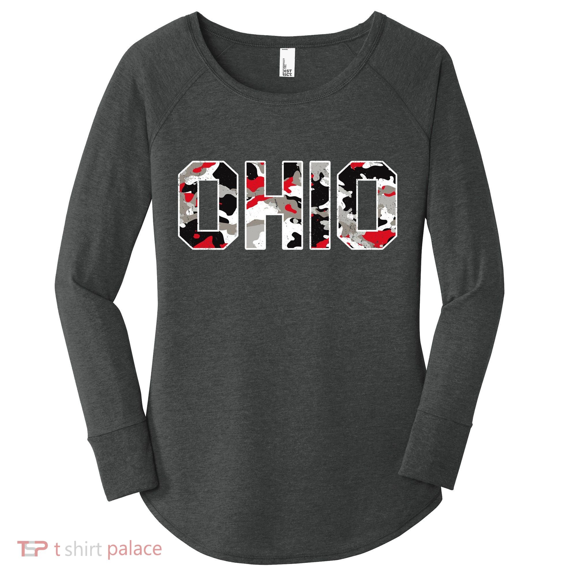 Ohio State Camo Women's Perfect Tri Tunic Long Sleeve Shirt