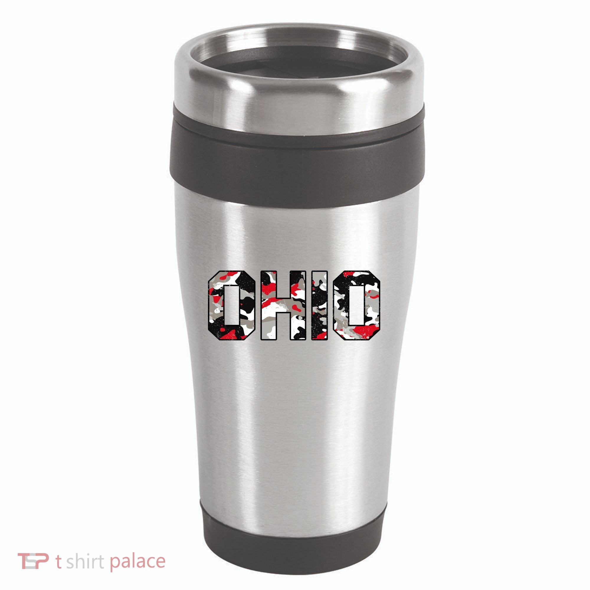 Ohio State Camo 16oz Travel Tumbler