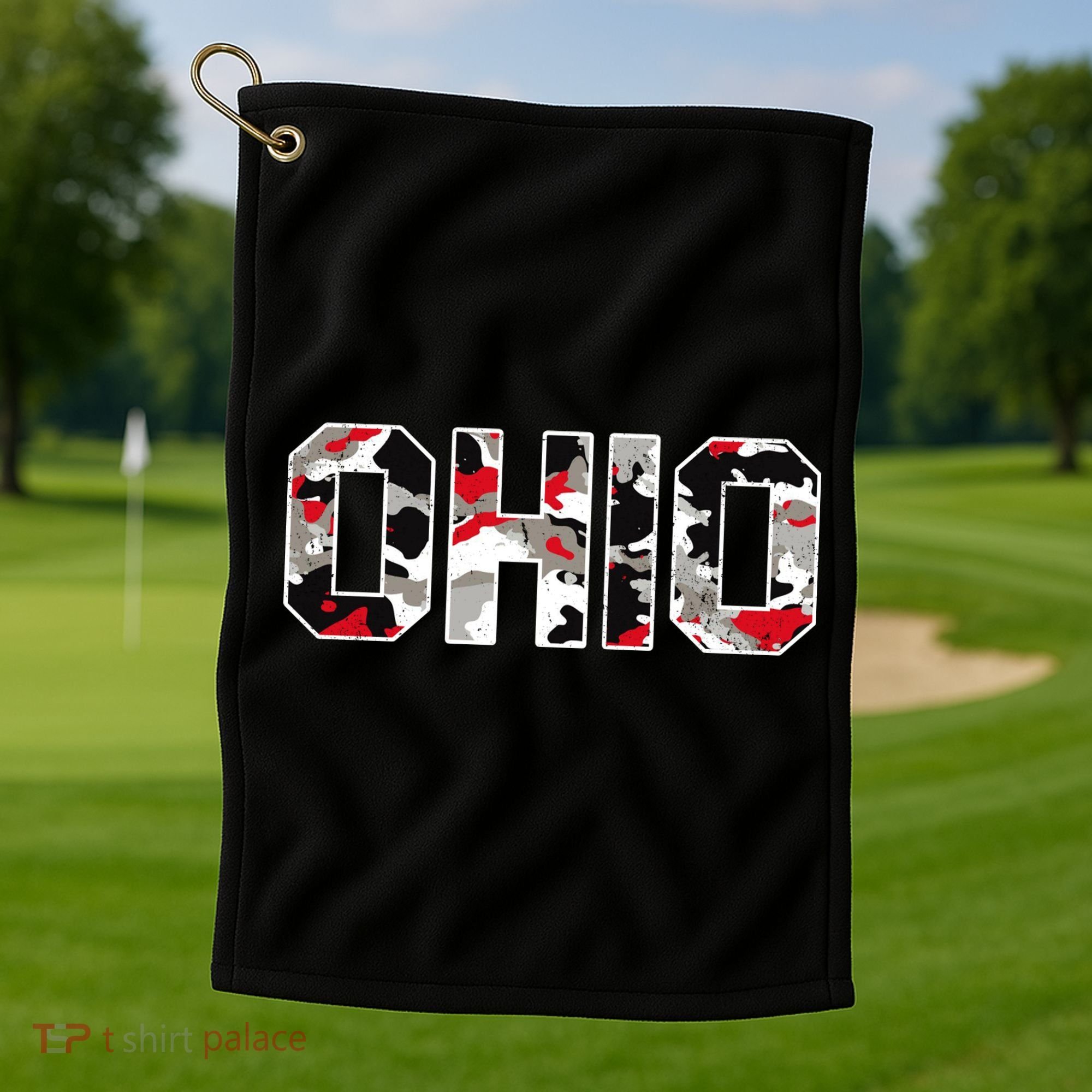 Ohio State Camo Golf Towel