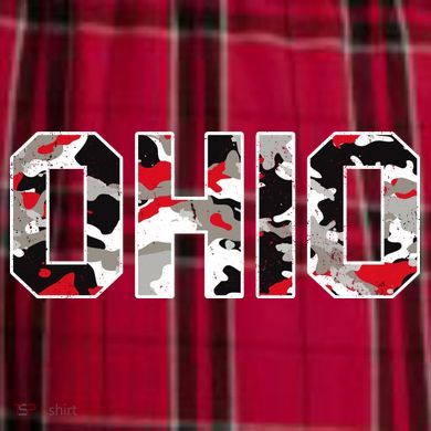 Ohio State Camo Men's Flannel Plaid Pajama Pants