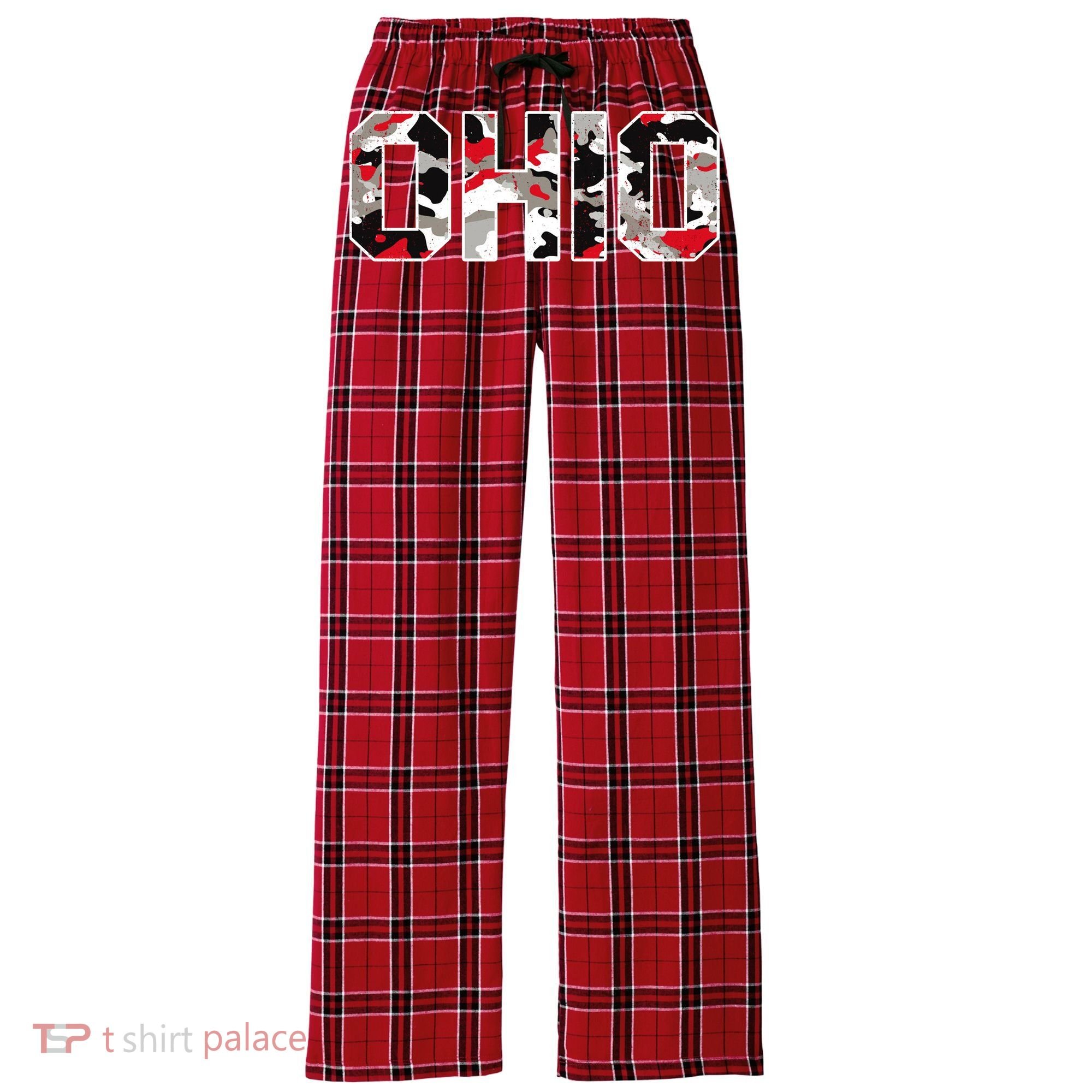Ohio State Camo Women's Flannel Plaid Pajama Pants