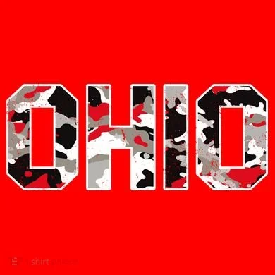 Ohio State Camo Tie-Dye Long Sleeve Shirt