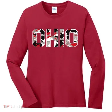 Ohio State Camo Women's Long Sleeve Shirt