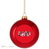 Ohio State Camo Plastic Christmas Ball Ornament thumb 0