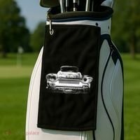 Old School Cars 70S Golf Towel thumb 2