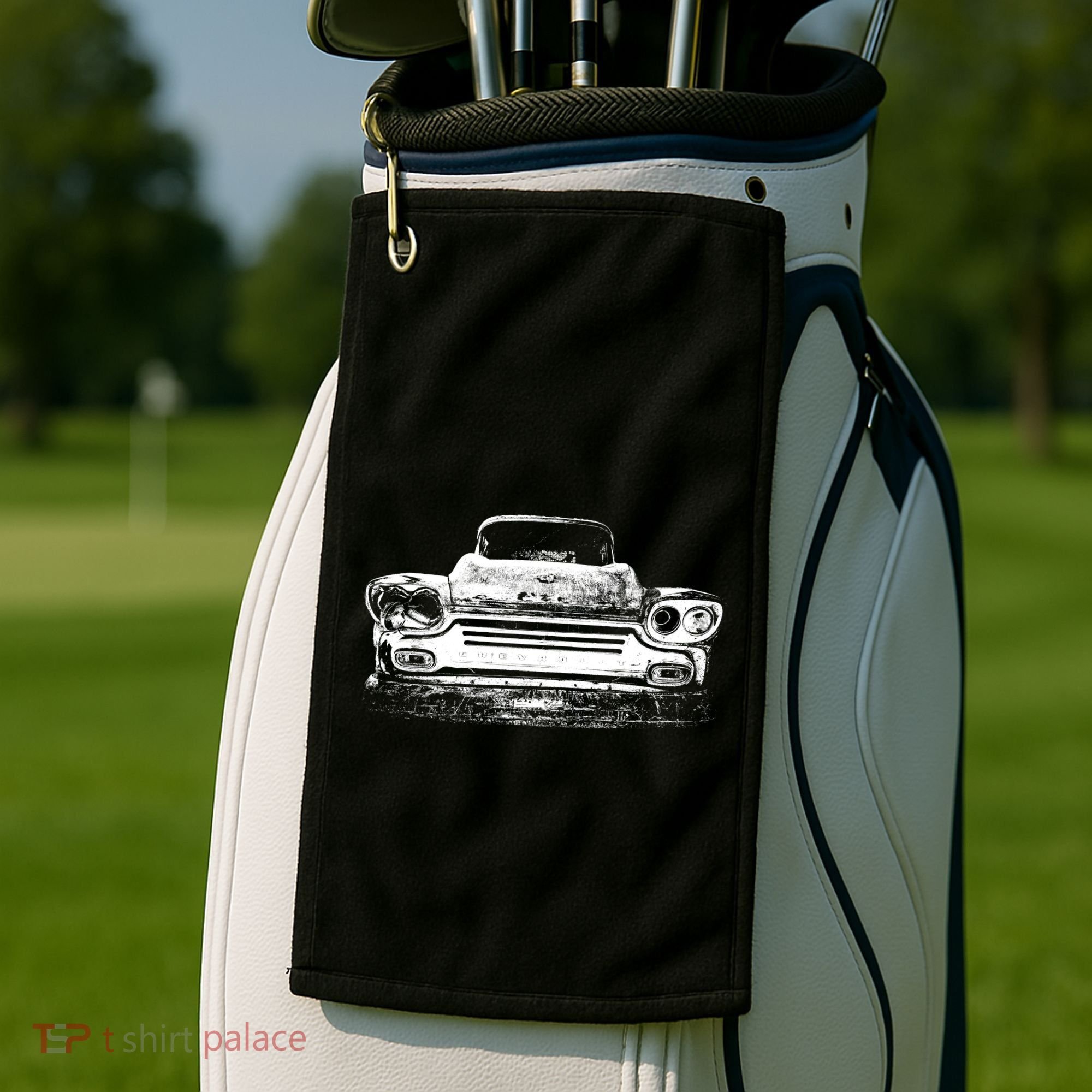 Old School Cars 70S Golf Towel