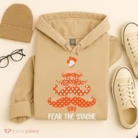 Oklahoma State Cowboys Mustache Christmas Tree Fear The Stache Beard Hoodie thumb 4