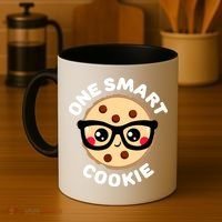 One Smart Cookie Cute Kawaii Style Pun Chocolate Chip Coffee Mug thumb 4