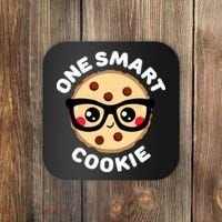 One Smart Cookie Cute Kawaii Style Pun Chocolate Chip Coaster thumb 0