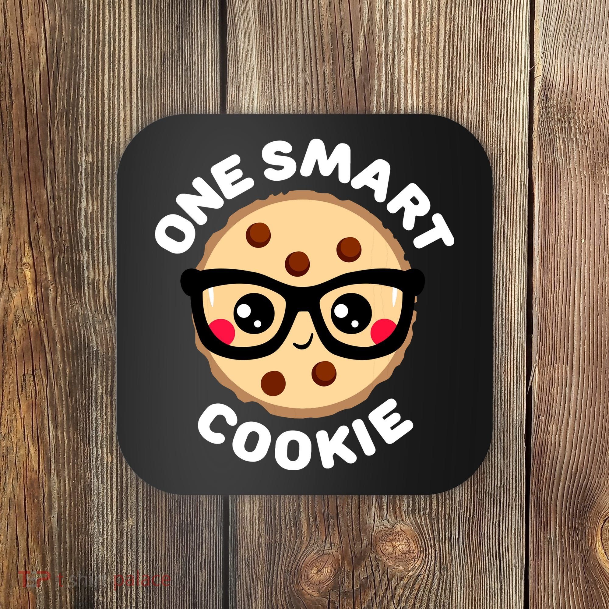 One Smart Cookie Cute Kawaii Style Pun Chocolate Chip Coaster