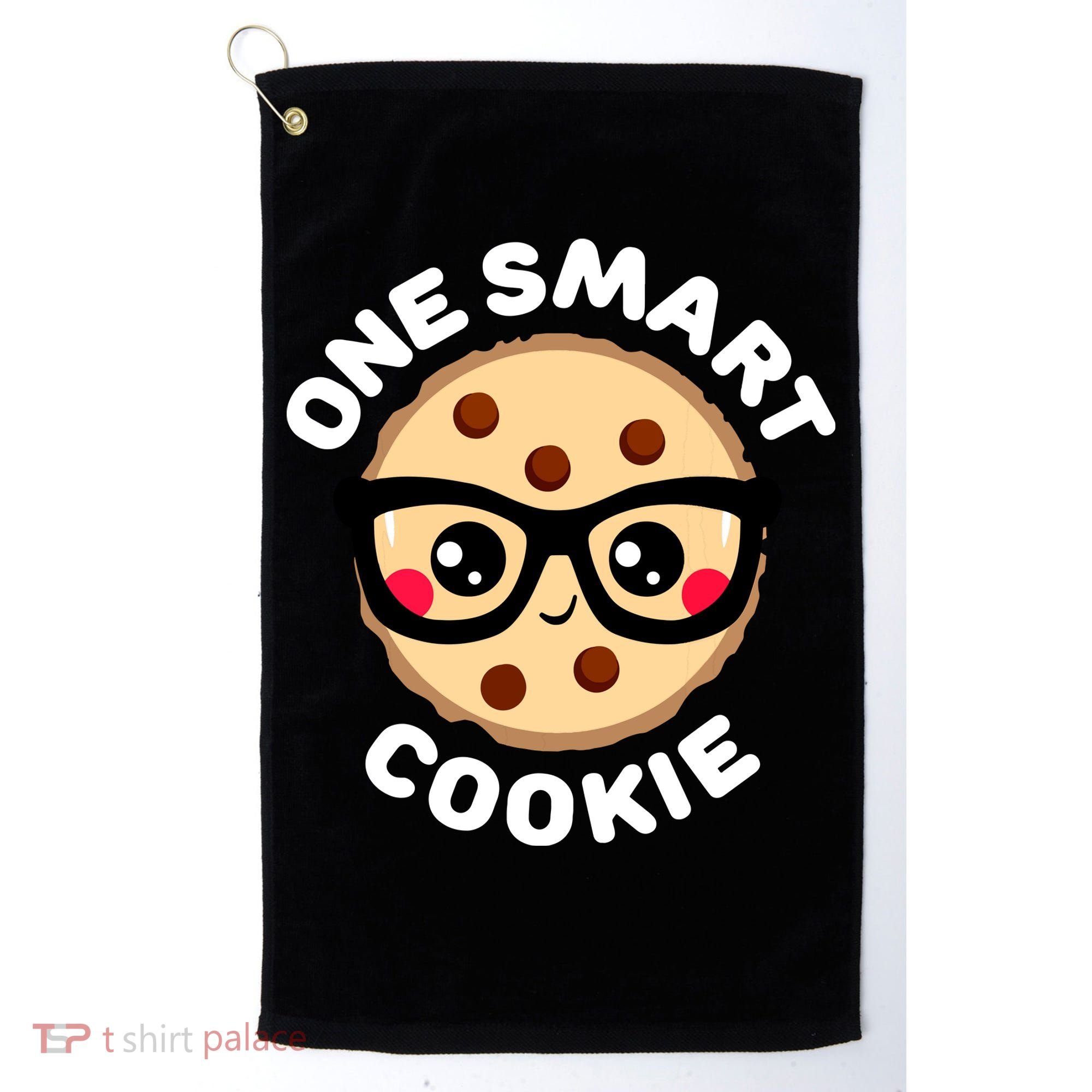 One Smart Cookie Cute Kawaii Style Pun Chocolate Chip Golf Towel