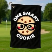 One Smart Cookie Cute Kawaii Style Pun Chocolate Chip Golf Towel thumb 1