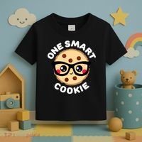 One Smart Cookie Cute Kawaii Style Pun Chocolate Chip Toddler T-Shirt thumb 3