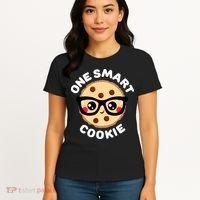 One Smart Cookie Cute Kawaii Style Pun Chocolate Chip Women's T-Shirt thumb 4