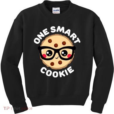 One Smart Cookie Cute Kawaii Style Pun Chocolate Chip Kids Sweatshirt
