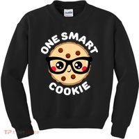 One Smart Cookie Cute Kawaii Style Pun Chocolate Chip Kids Sweatshirt thumb 0