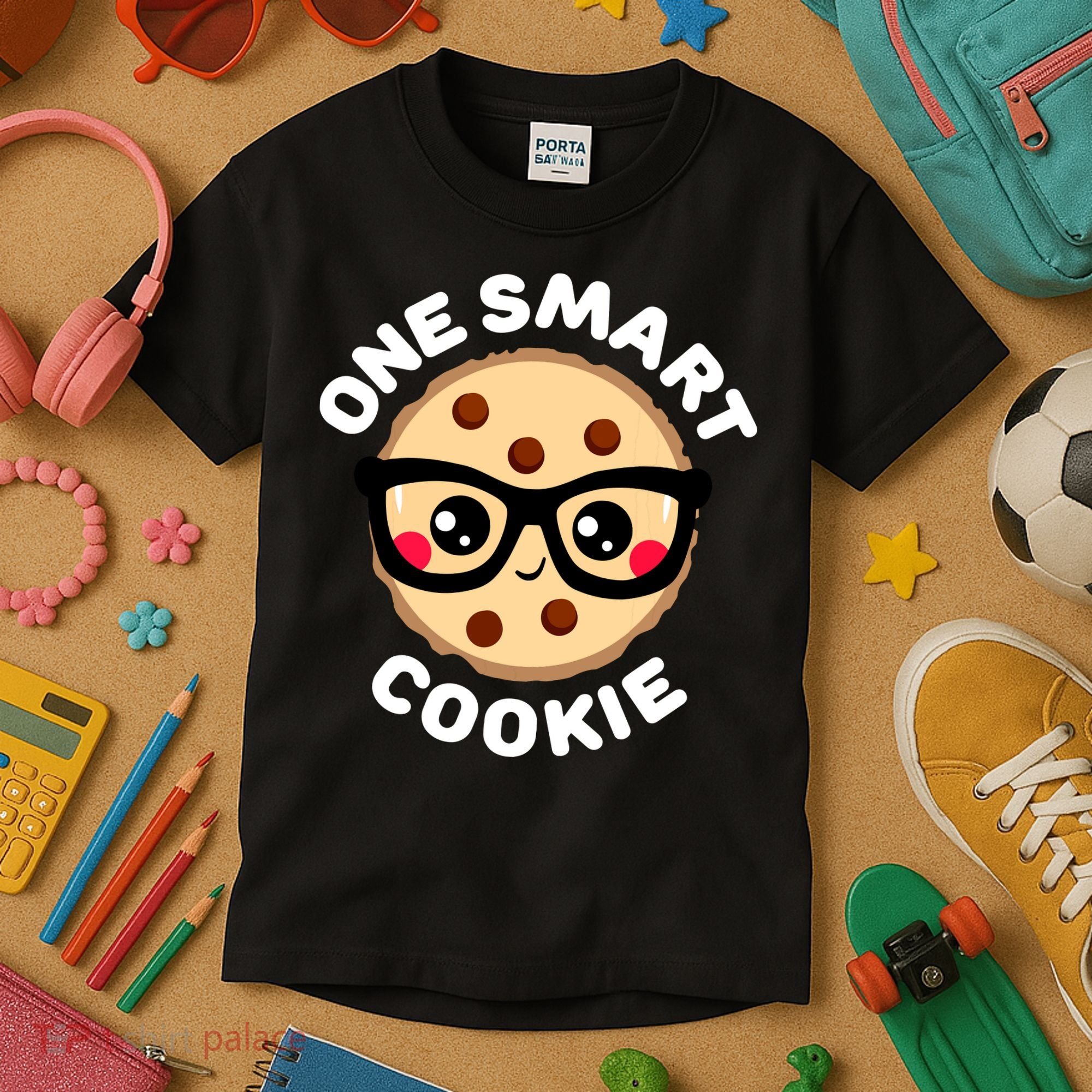 One Smart Cookie Cute Kawaii Style Pun Chocolate Chip Kids T-Shirt