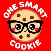 One Smart Cookie Cute Kawaii Style Pun Chocolate Chip Santa Hat thumb 1