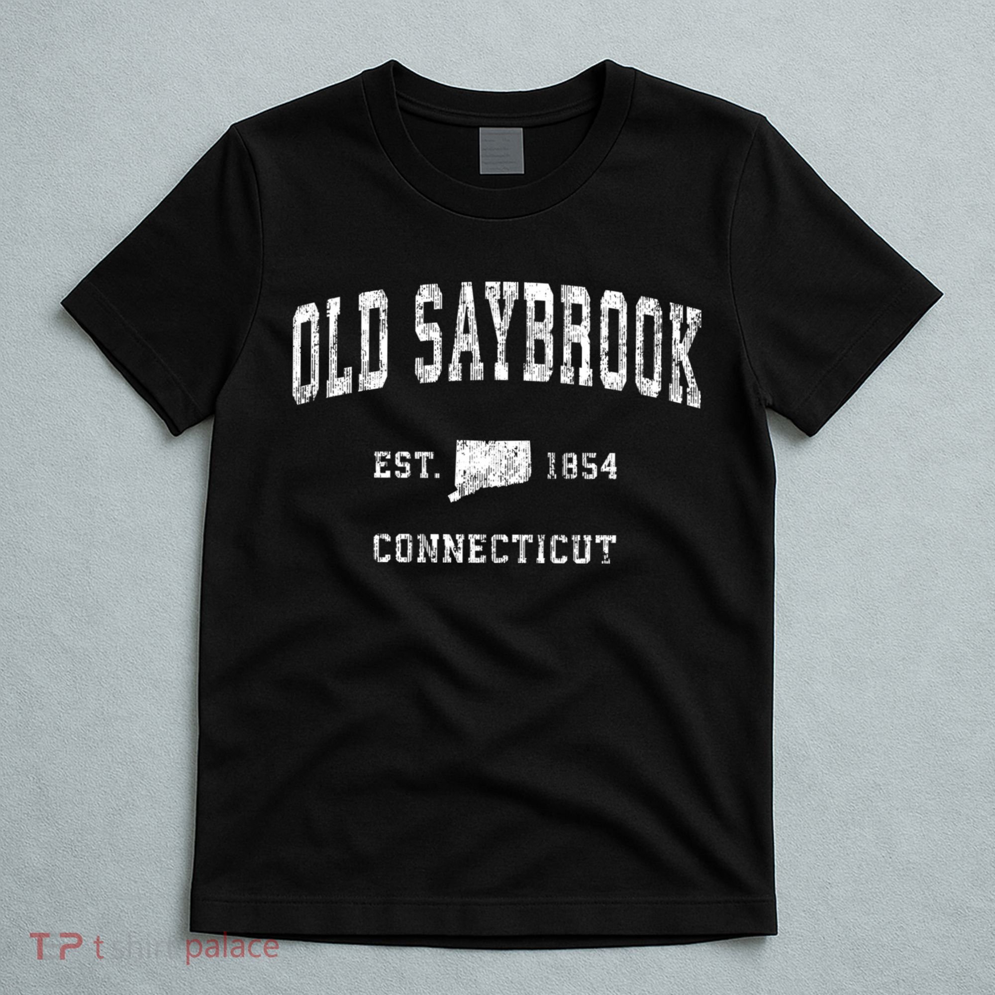 Old Saybrook Connecticut Ct Vintage Athletic Sports T-Shirt
