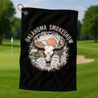 Oklahoma Smokeshow Deserts West Cactus Golf Towel thumb 1