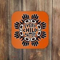 Orange Shirt Day Canada Marple Leaf Every Child Matters Coaster thumb 0