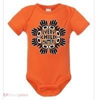 Orange Shirt Day Canada Marple Leaf Every Child Matters Baby Bodysuit thumb 0