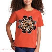 Orange Shirt Day Canada Marple Leaf Every Child Matters Kids T-Shirt thumb 2