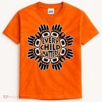 Orange Shirt Day Canada Marple Leaf Every Child Matters Kids Tie-Dye T-Shirt thumb 0