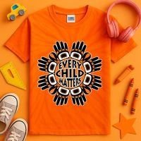 Orange Shirt Day Canada Marple Leaf Every Child Matters Kids Tie-Dye T-Shirt thumb 2