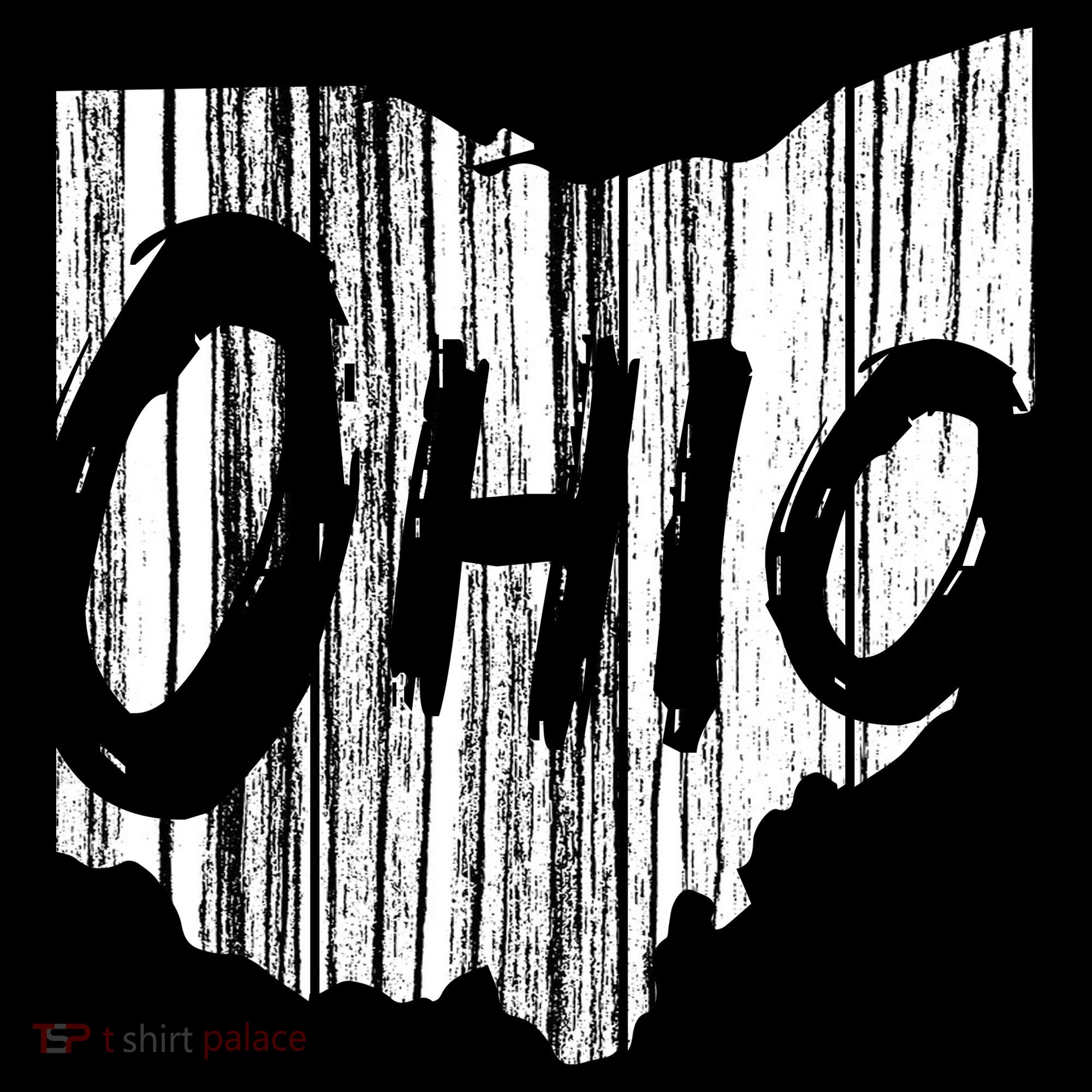 Ohio State Distressed Stripe Pom Pom Beanie