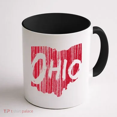 Ohio State Distressed Coffee Mug back