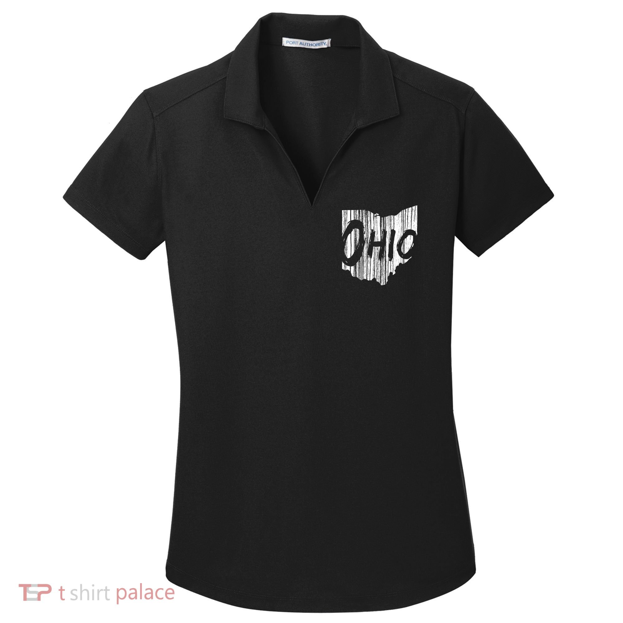 Ohio State Distressed Women's Dry Zone Grid Polo